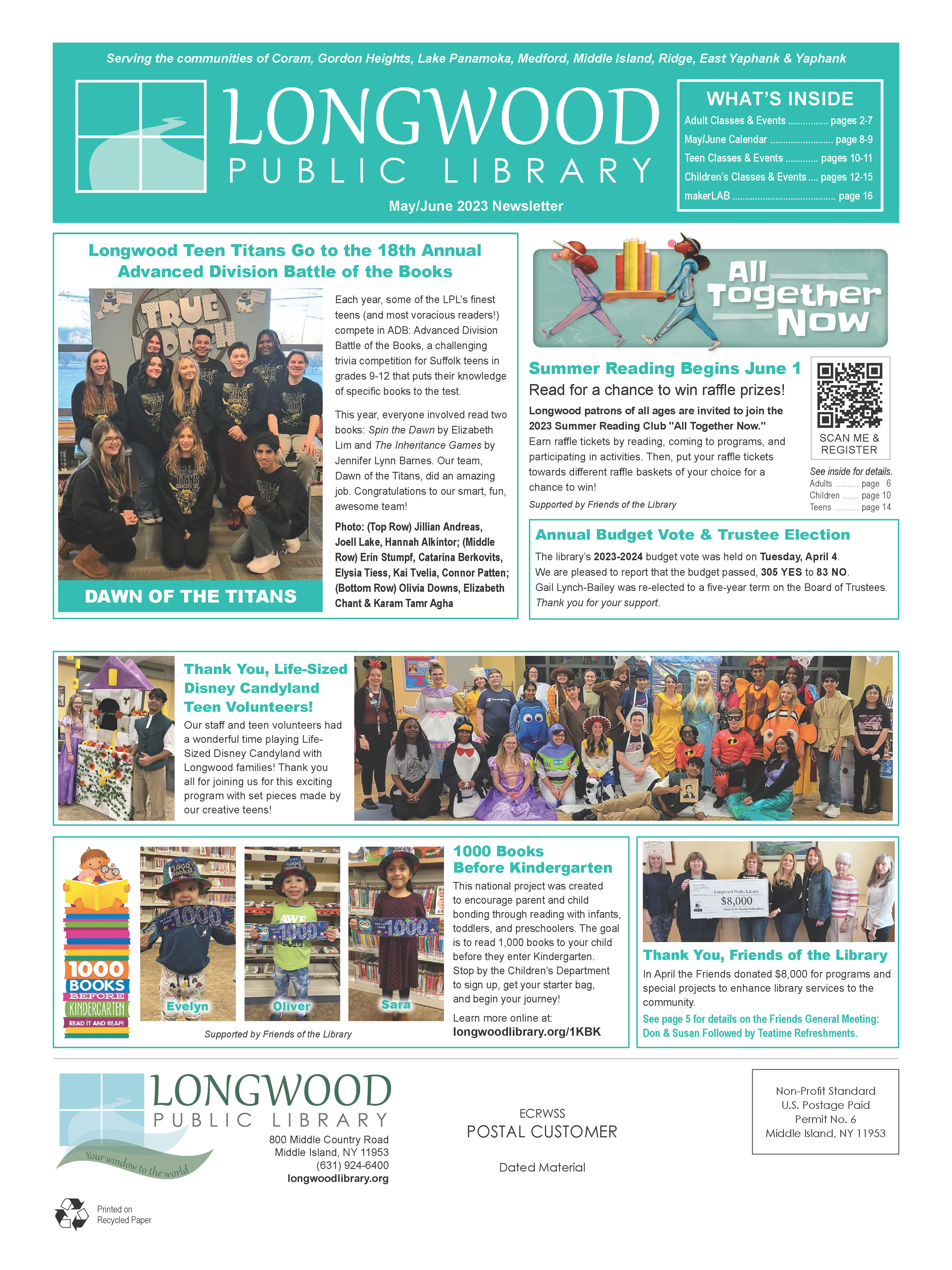 Library Newsletter Longwood Public Library